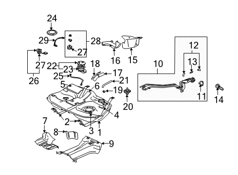 2004 Mitsubishi Endeavor Fuel Supply Cap-Fuel Tank Diagram for MN120346