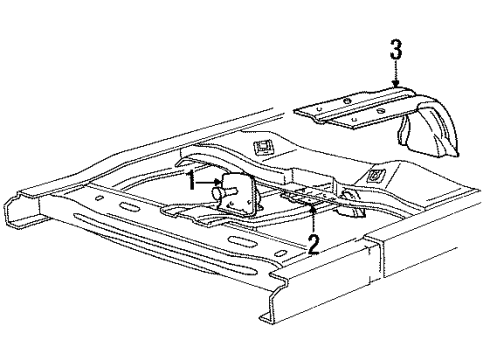 1997 Mercury Mountaineer Carrier & Components - Spare Tire Spare Carrier Diagram for F77Z-1A480-AB
