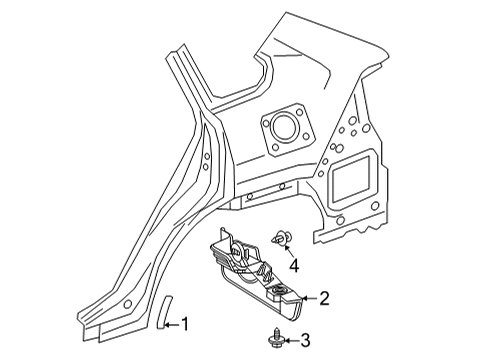 2021 Toyota Venza Exterior Trim - Quarter Panel Stone Guard Diagram for 58741-48020