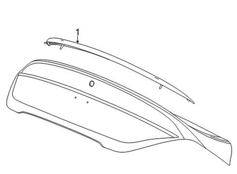 2021 Cadillac CT4 Rear Spoiler Spoiler Diagram for 84847740