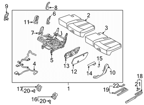 2022 Kia Sorento Second Row Seats End Cover-Rr Seat Ra Diagram for 89524R5000