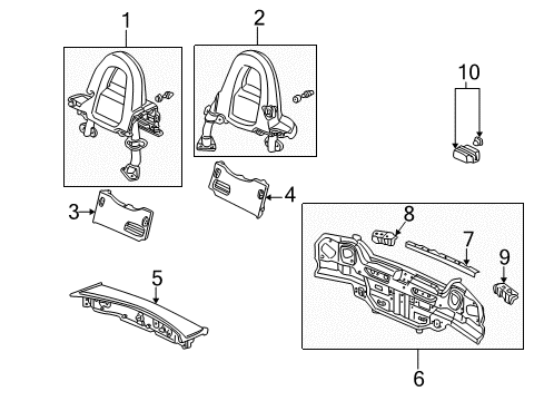 2004 Honda S2000 Rear Body Panel, RR. Diagram for 66100-S2A-A03ZZ