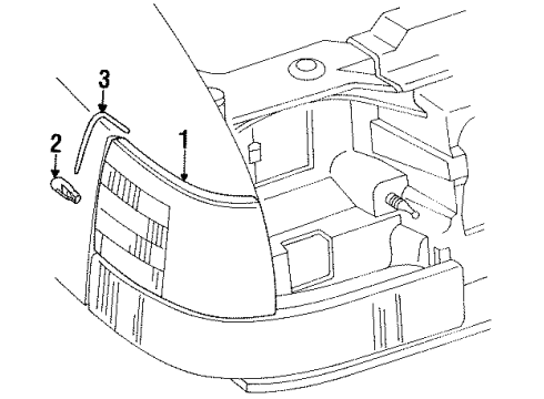 1994 Jeep Grand Cherokee Side Marker Lamps Lamp-Front Park Lamp LH Diagram for 56005105