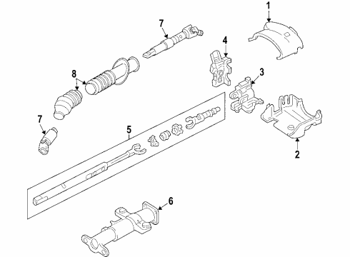 2009 Saab 9-7x Steering Column & Wheel, Steering Gear & Linkage, Housing & Components Intermed Shaft Diagram for 15206668