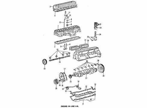 1984 Chevrolet G10 Engine Mounting Gasket-Cyl Head (Asbestos) Diagram for 14001966