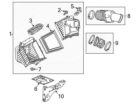 2018 GMC Sierra 2500 HD Powertrain Control CLEANER ASM-AIR Diagram for 84850015