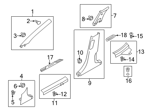 2020 Hyundai Veloster Interior Trim - Pillars, Rocker & Floor Trim Assembly-Front Door Scuff RH Diagram for 85880-J3000-NNB