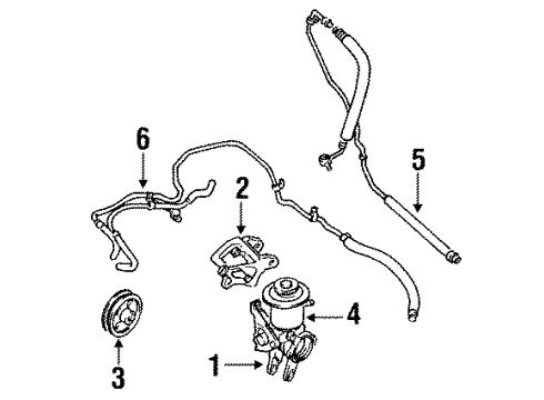 1984 Toyota Camry P/S Pump & Hoses, Steering Gear & Linkage Reservoir Diagram for 44360-32010
