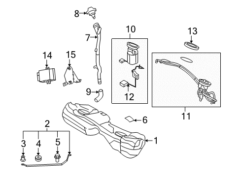 2008 BMW 128i Fuel Injection Plastic Filler Pipe Diagram for 16116768785