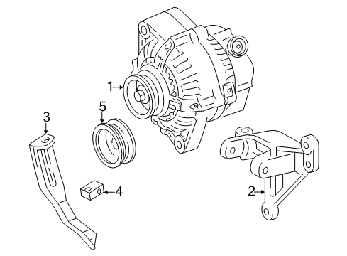 1999 Toyota RAV4 Alternator Alternator Adjust Bracket Diagram for 12514-74051