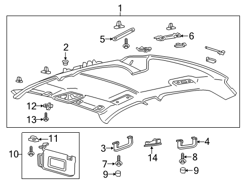 2017 Lincoln Continental Interior Trim - Roof Reading Lamp Assembly Diagram for FA1Z-13776-AK