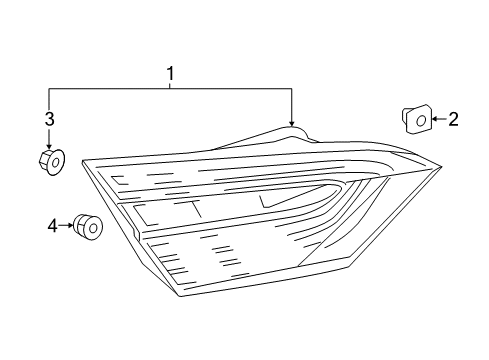 2018 Toyota Camry Backup Lamps Back Up Lamp Assembly Diagram for 81590-06780