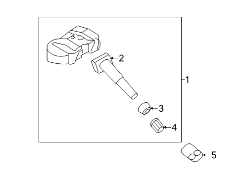 2020 Hyundai Accent Tire Pressure Monitoring Tpms Module Assembly Diagram for 95800-J0000