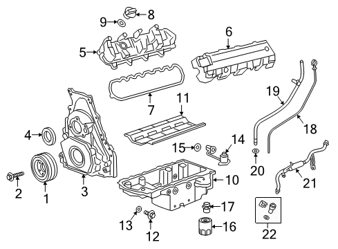 2018 Cadillac CTS Senders PCV Tube Diagram for 12670602