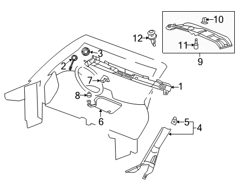 2010 Chevrolet Corvette Interior Trim - Roof Microphone Diagram for 15916146