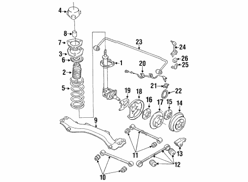 1994 Nissan Maxima Rear Brakes Link-Lower Diagram for 55110-85E10