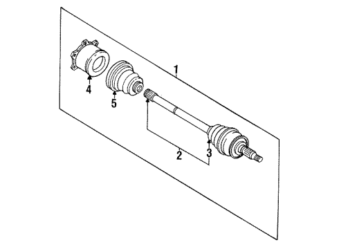 1989 Toyota Cressida Axle Shaft - Rear Rear Cv Axle Shaft Assembly Diagram for 42340-22090