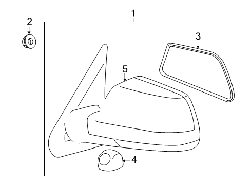 2015 Toyota Sequoia Mirrors Mirror Glass Diagram for 87906-0C081