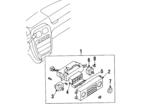 1998 Nissan Quest Switches & Sensors Bulb Diagram for 27625-0B000