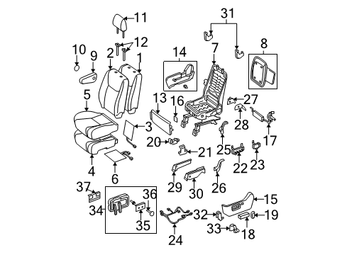 2005 Toyota Sienna Heated Seats Seat Heat Switch Diagram for 84751-AE020