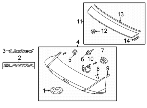 2021 Hyundai Elantra Parking Aid Ultrasonic Sensor Assembly-P.A.S Diagram for 99310-AA100-PR2