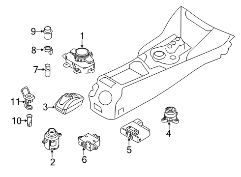 2018 Alfa Romeo Giulia Console Lighter Diagram for 68256593AA