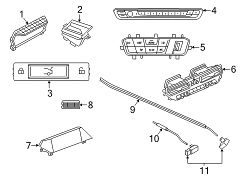 2021 BMW Z4 Cluster & Switches Hotel Position Switch Diagram for 61319253779