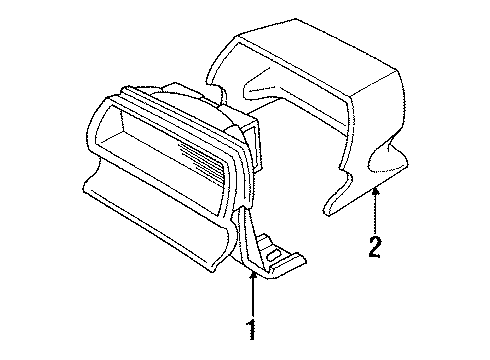 1994 Chrysler LeBaron High Mount Lamps Socket-High Mounted Stop Lamp Diagram for 4481074