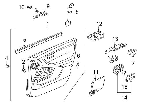 2006 Acura MDX Rear Door Switch Assembly, Remote Control Mirror (Gun Metallic) Diagram for 35190-S3V-A01ZB