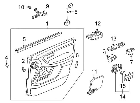 2003 Acura MDX Rear Door Switch Assembly, Remote Control Mirror (Chamois Gray No. 3) Diagram for 35190-S3V-A01ZA