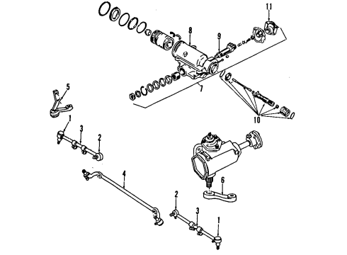 1993 Dodge D250 P/S Pump & Hoses, Steering Gear & Linkage Seal-Steering Gear ADJUSTER Plug Diagram for J8130157