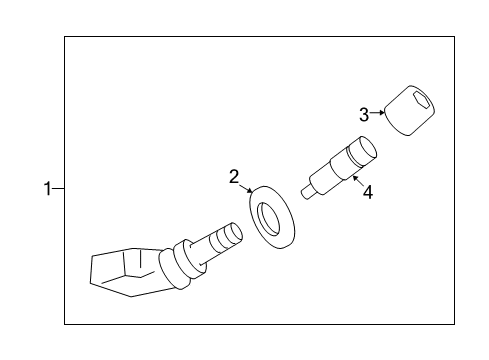 2010 Cadillac STS Tire Pressure Monitoring Control Module Diagram for 25858733