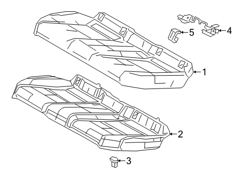 2021 Lexus ES350 Rear Seat Components Pad Sub-Assembly, RR Sea Diagram for 71503-06500