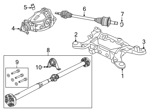 2015 Dodge Challenger Axle & Differential - Rear Axle Half Shaft Diagram for 52123970AD