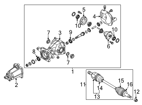 2012 Kia Sorento Axle & Differential - Rear Tone Wheel-Rear Diagram for 496900W000