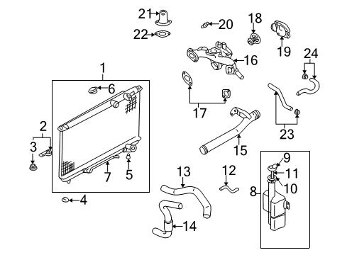 2002 Kia Optima Powertrain Control Ecu Engine Control Module Computer Diagram for 3910937105
