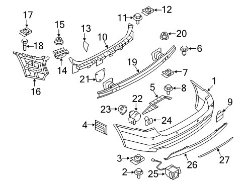 2007 BMW 328i Parking Aid Parking Assist Distance Control Module Diagram for 66209252639