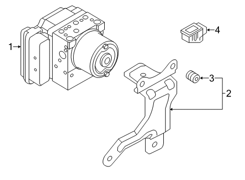 2014 Kia Rio ABS Components Sensor Assembly-Yaw Rate&G Diagram for 95690-2T150