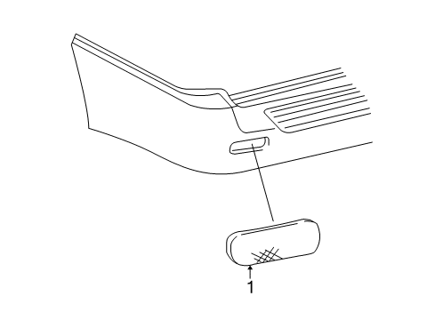 2002 Chevrolet Trailblazer EXT Rear Reflector Reflector Diagram for 15000044