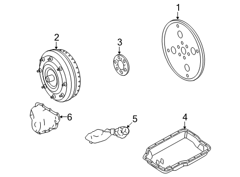 2006 Mercury Milan Automatic Transmission Filter Diagram for 8E5Z-7B155-A