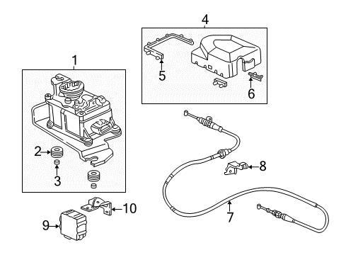 2002 Acura RSX Cruise Control System Rubber, Actuator Diagram for 36642-PND-A01