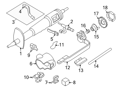 1994 Chevrolet S10 Steering Column, Steering Wheel & Trim, Housing & Components, Shroud, Switches & Levers Column Asm-Steering Diagram for 26045267