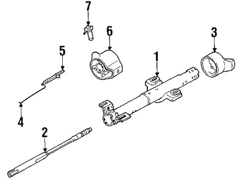 1988 Pontiac Fiero Rear Brakes Caliper Asm Pkg - LH Diagram for 3487476