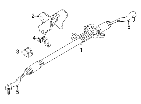 2005 Chrysler Sebring P/S Pump & Hoses, Steering Gear & Linkage Power Steering Gear Diagram for 5273777AA