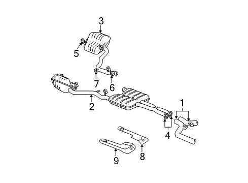 2008 Dodge Magnum Exhaust Components Converter-Exhaust Diagram for 4578649AC