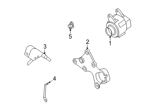 2002 Dodge Intrepid Alternator Bracket-Support To Cylinder Head Diagram for 4792261