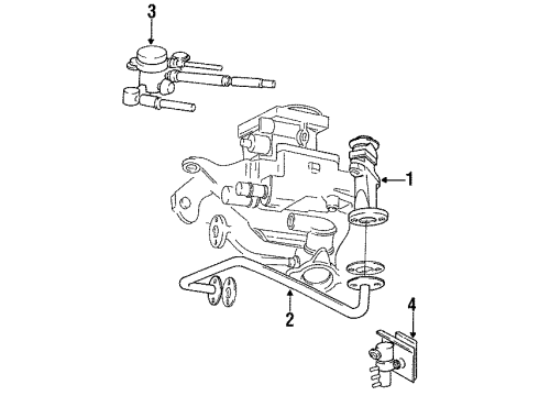 1994 Dodge Shadow Emission Components Can Pkg-Vapor 3 Port Diagram for 4271982