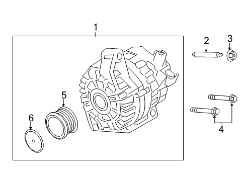 2013 Ford Focus Alternator Alternator Diagram for CJ5Z-10346-C