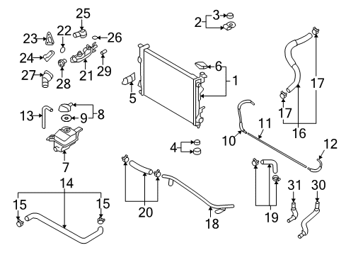 2006 Hyundai Sonata Powertrain Control Sensor Assembly-Oxygen, Rear(RH) Diagram for 39210-3C200