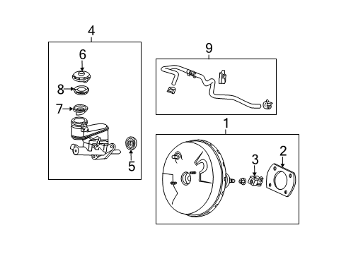 2012 Acura TSX Hydraulic System Tube Assembly, Master Power Diagram for 46402-TP1-A01